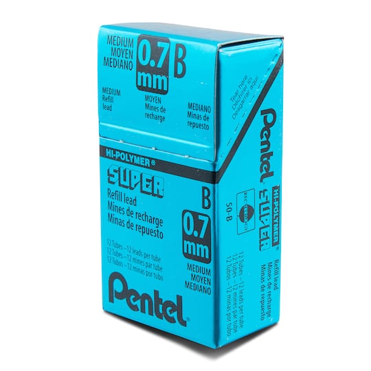 Pentel® Super Hi‑Polymer® Medium 0.7mm Mechanical Pencil Lead Refills